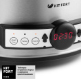 Медленноварка KITFORT КТ-212,  220Вт,   серебристый/черный
