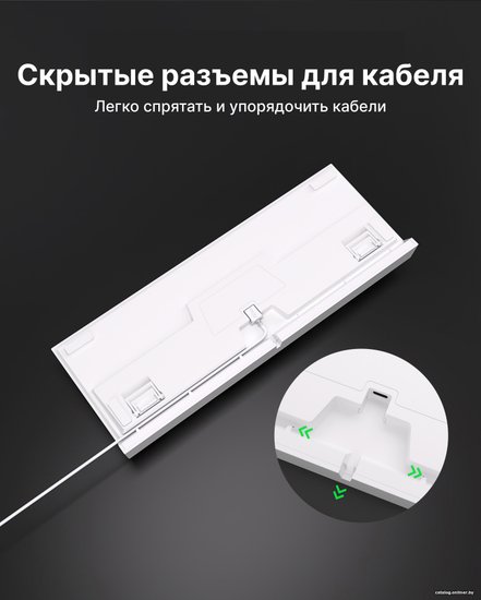 Клавиатура Royal Kludge RK-R87 White/Gray/Red белый/серый/красный, механическая, проводная, горячая замена клавиш, подсветка RGB, красные свичи