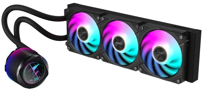 Жидкостная система охлаждения GIGABYTE MULTI SOCKET AORUS WATERFORCE X II 360 черная GP-AORUS WATERFORCE X II 360