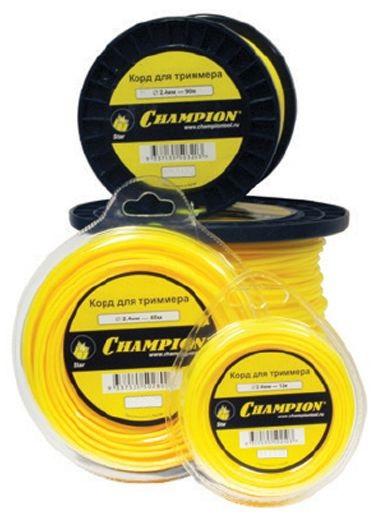 Леска для садовых триммеров CHAMPION C5025,  2.4мм, 12м