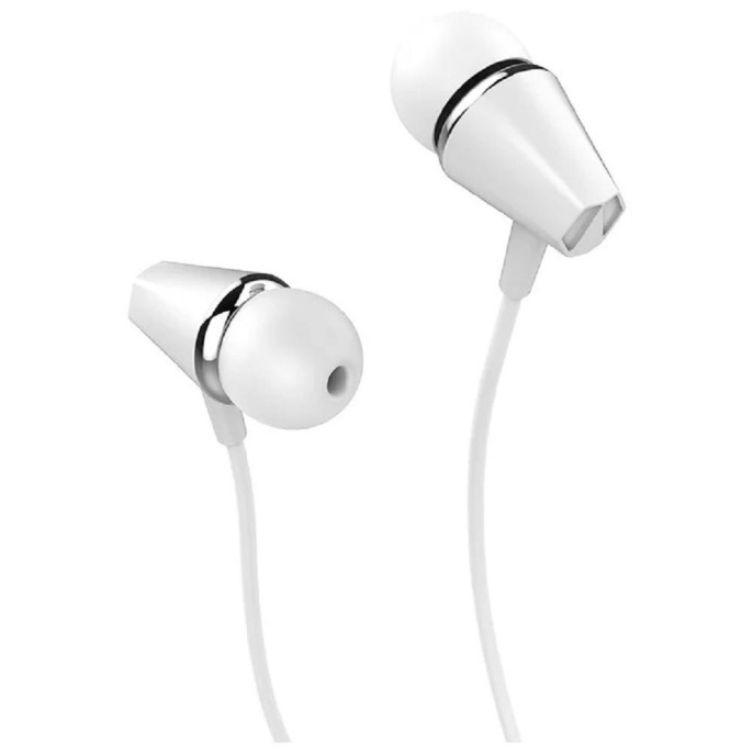 HOCO M34/ Наушники + микрофон/ Многофункциональная кнопка/ 1.2м/ 3.5 mm jack/ White