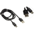 Defender USB кабель USB09-03T PRO USB2.0 Черный, AM-Type-C, 1m, 2.1A 87814