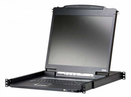KVM консоль ATEN CL3000N-ATA-RG для KVM-переключателей, электрон., 19", SVGA+KBD+MOUSE PS/2;USB, с KVM-шнуром USB 1.8м, LCD экран 19", лат./рус. клав., выход на вторую конс.;1280x1024 75Hz;DDC2B;доп.порт USB A-типа Female [ATEN CL3000N-ATA-RG]