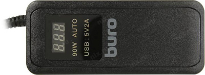 Блок питания Buro BUM-0065A90 автоматический 90W 12V-20V 11-connectors 5A 1xUSB 2.1A от бытовой электросети LСD индикатор