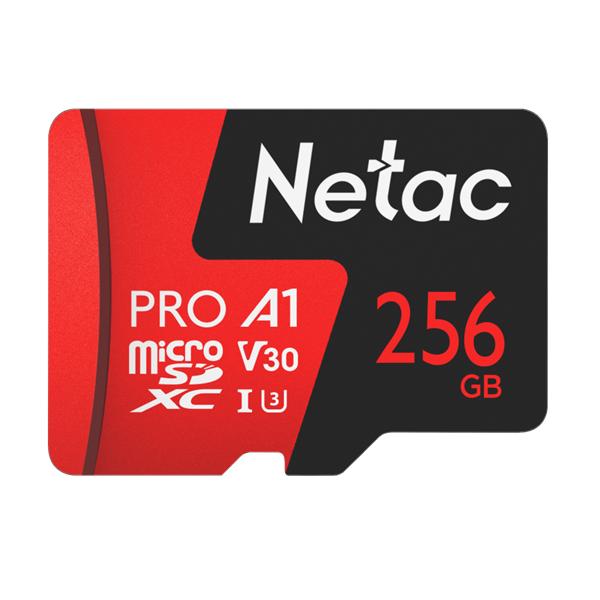 Носитель информации Netac P500 Extreme PRO 256GB MicroSDXC V30/A1/C10 up to 100MB/s, retail pack card only