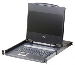 KVM консоль ATEN 17.3" Single Rail LCD Console USB, HDMI / DVI / VGA, 1920x1080 CL6700MW-ATA-RG