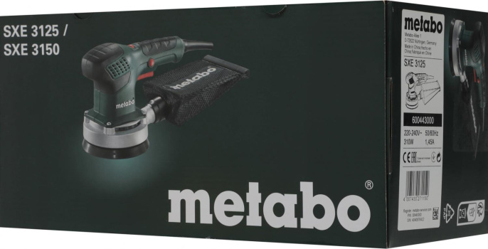 Эксцентриковая шлифмашина Metabo SXE 3125 310Вт D125мм 600443000