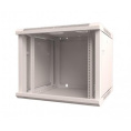 Rexant 04-0966-111 Настенный шкаф 19" 9U 600х600х501 ШхГхВ , дверь стекло, металлическая задняя стенка, боковые съемные стенки, RAL 7035
