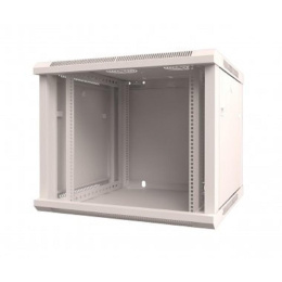 Rexant 04-0966-111 Настенный шкаф 19" 9U 600х600х501 ШхГхВ , дверь стекло, металлическая задняя стенка, боковые съемные стенки, RAL 7035