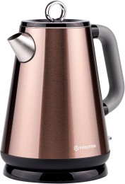 Электрический чайник EVOLUTION KP17153 Steel gold