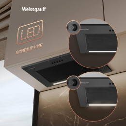 Вытяжка встраиваемая Weissgauff Box 450 PB BL черный управление: кнопочное 1 мотор