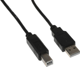 Кабель KINGPRICE KP-AmBm-v2-3m,  USB A (m) (прямой) -  USB B(m) (прямой),  круглое,  3м,  черный