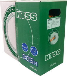 Кабель информационный NTSS кат.5E, 305м, оранжевый [ntss-in-utp4-5e-lszh-or]