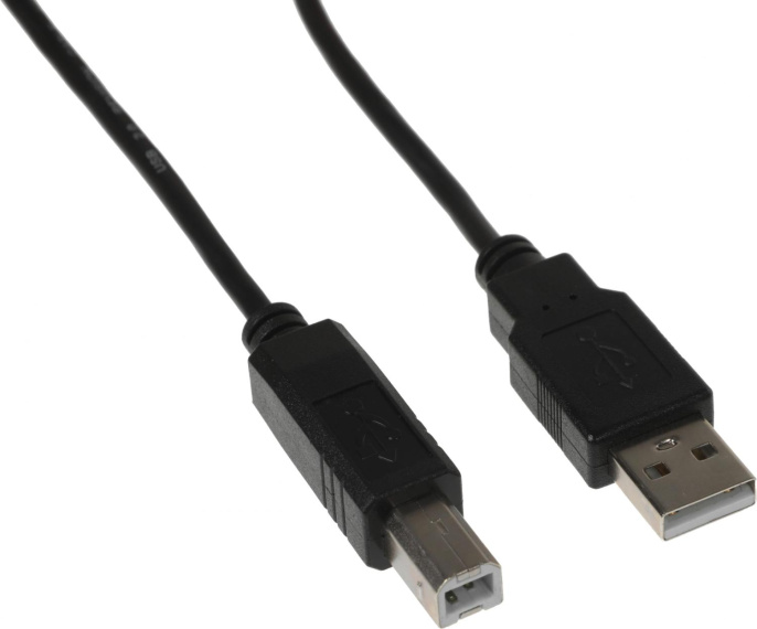 Кабель KINGPRICE KP-AmBm-v2-3m,  USB A (m) (прямой) -  USB B(m) (прямой),  круглое,  3м,  черный