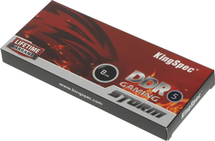 Память DDR5 8GB 5600MHz Kingspec KS5600D5M13508G RTL Gaming PC5-44800 CL40 DIMM 288-pin 1.35В single rank с радиатором Ret