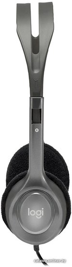 Наушники с микрофоном Logitech H110 темно-серый/черный 1.8м накладные оголовье 981-000472/981-000271