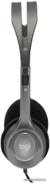 Наушники с микрофоном Logitech H110 темно-серый/черный 1.8м накладные оголовье 981-000472/981-000271