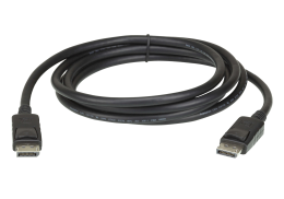 Шнур ATEN 2L-7D02DP, мониторный, DisplayPort, DisplayPort Deep Color, 4K , Male-Male, опрессованный, 2 метр., черный, DP ver.1.4