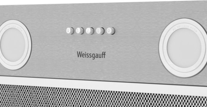 Вытяжка встраиваемая Weissgauff Box 455 Inox нержавеющая сталь управление: кнопочное (1 мотор)