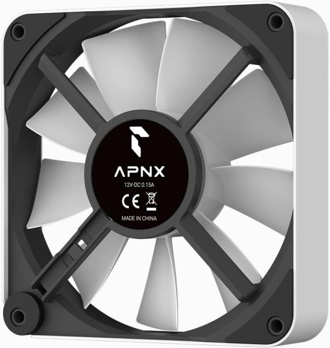 Вентилятор для корпуса Aerocool APNX FP2-120 ARGB 120х120x30 белый 4-pin 33дБ FP2-120 WH Ret