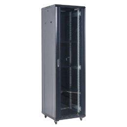 Rexant 04-3766-212 Напольный шкаф 19" 37U 600х600х1832 ШхГхВ , дверь стекло, металлическая задняя дверь, боковые съемные стенки, RAL 9005