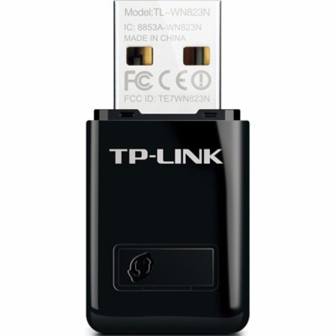 TP-Link TL-WN823N Мини Wi-Fi USB адаптер N300, до 300 Мбит/с на 2,4 ГГц, USB 2.0, кнопка WPS