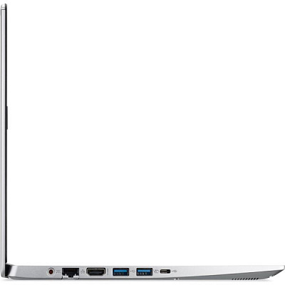 Ноутбук Acer Aspire 5 A514-53-33ZJ NX.HUSEU.001 14" 1920 x 1080 IPS, несенсорный, Intel Core i3 1005G1 1200 МГц, 8 ГБ, SSD 256 ГБ, граф. адаптер: встроенный, без ОС, цвет крышки серебристый, цвет корпуса серебристый