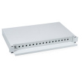 Cabeus ODF-19-16-ST Кросс бокс оптический 19" на 16 ST(FC) со сплайс-кассетой, выдвижной (без пигтейлов и проходных адаптеров)