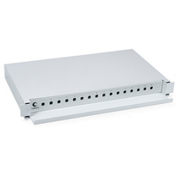 Cabeus ODF-19-16-ST Кросс бокс оптический 19" на 16 ST(FC) со сплайс-кассетой, выдвижной (без пигтейлов и проходных адаптеров)