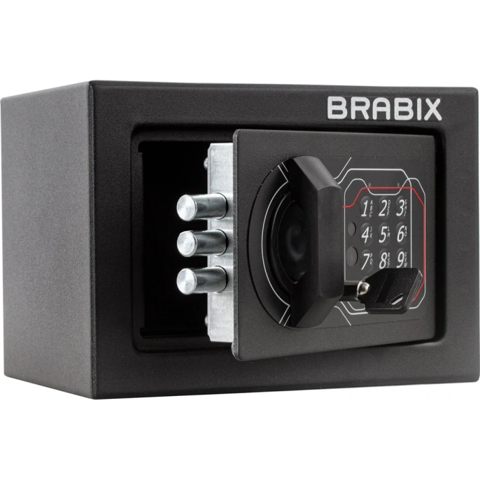 Офисный мебельный сейф BRABIX SF-140EL 140х195х140 мм, электронный замок, черный 291141