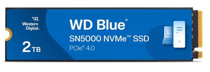 SSD накопитель WD Blue SN5000 2ТБ, M.2 2280, PCIe 4.0 x4, NVMe, M.2 [wds200t4b0e]