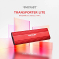 1ТБ Внешний диск SSD Patriot Transporter Lite, USB-C, запись - 1000МБ/с, чтение - 1000МБ/с, красный [ptpl1tbpec]