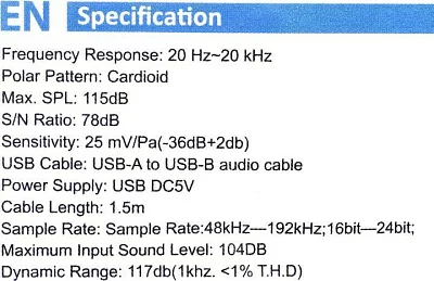 Микрофонный комплект Espada EU010-ST USB