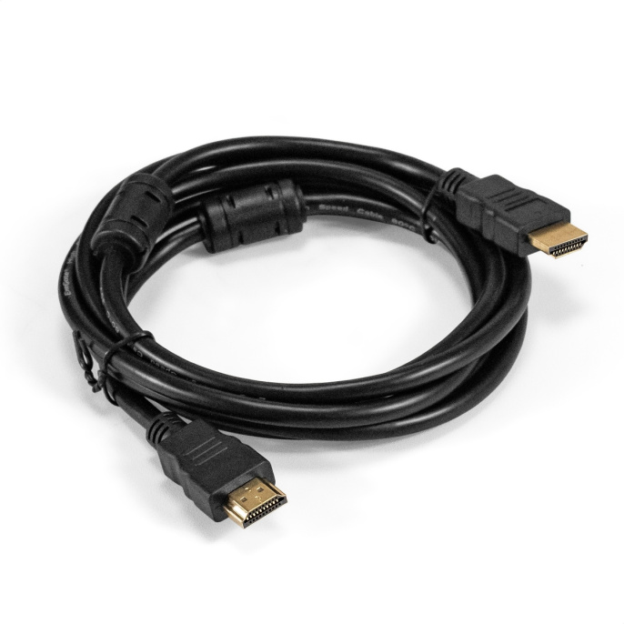 Кабель HDMI ExeGate EX-CC-HDMI-2.0F (19M/19M, 2м, v1.4b, ферритовые кольца, позолоченные контакты) EX294689RUS