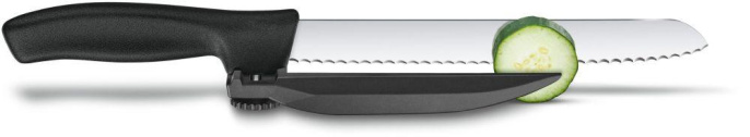 Нож кухонный Victorinox Swissclassic DUX-MESSER, 210мм, стальной, черный [6.8663.21]