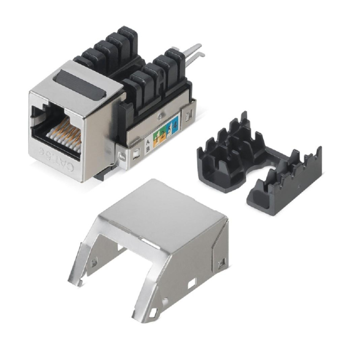 Rexant 02-0072 Модуль Keystone Jack RJ-45 8P8C , FTP экранированный, CAT 5e, тип 90 градусов PRO