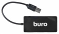 Хаб (разветвитель) Buro BU-HUB4-U2.0-Slim, черный