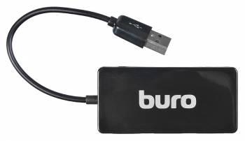 Хаб (разветвитель) Buro BU-HUB4-U2.0-Slim, черный