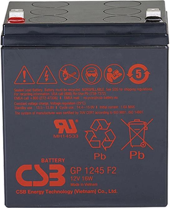 Батарея для ИБП CSB GP1245 12V16W 12В 4.5Ач