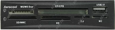 Картридер Aerocool АТ-981 3.5" Internal USB2.0 CF/MD/MMC/SDHC/microSDHC/xD/MS(/Pro/Duo/M2) Card Reader/Writer+1xUSB2.0
