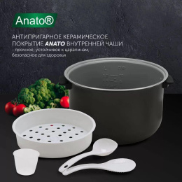 Мультиварка Polaris PMC 0573AD, 750Вт, серебристый/черный