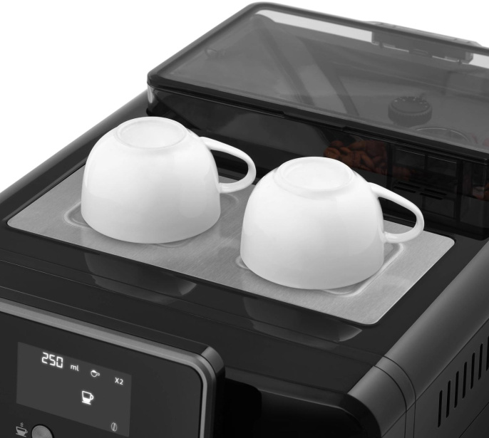 Кофемашина автоматическая Rondell RDE-1107,  20Бар,  с автоматическим капучинатором,  черный/серебристый