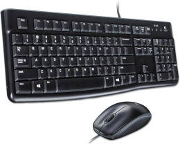 Комплект клавиатура+мышь Logitech MK120, USB, проводной, с гравировкой, черный [920-002589]