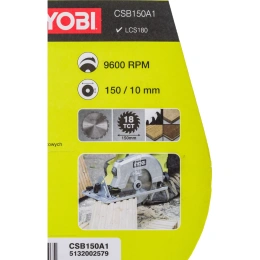 Пильный диск для LCS180/RWSL1801M 150х10х1.5 мм; 18 зубьев Ryobi CSB150A1 5132002579