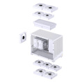 Корпус без блока питания Case JONSBO D32 PRO, Mini-Tower, TG, no fan, 2xUSB-A 3.2 + 1xUSB-C 3.2, mATX, mDTX, mITX White (D32 PRO White)