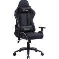 Игровое кресло CACTUS CS-CHR-030BLS черный/серебристый, экокожа, с подголовником, крестовина сталь 1660821