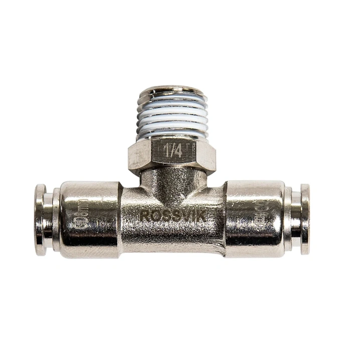 Цанговый разъем Т-образный (1/4"; 8x6 мм) Rossvik B187/7.R