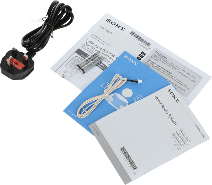 Музыкальный центр Sony MHC-V43D, с караоке, Bluetooth, FM, USB, CD, DVD, черный,