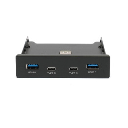 Адаптер Gembird Планка USB 3.0 на переднюю панель в отсек 3.5" 2xUSB-A 3.0 + 2xType-C FP3.5-USB3-2A2C