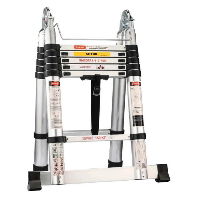 Телескопическая стремянка-лестница 1.9-3.75 м SHTOK 20103